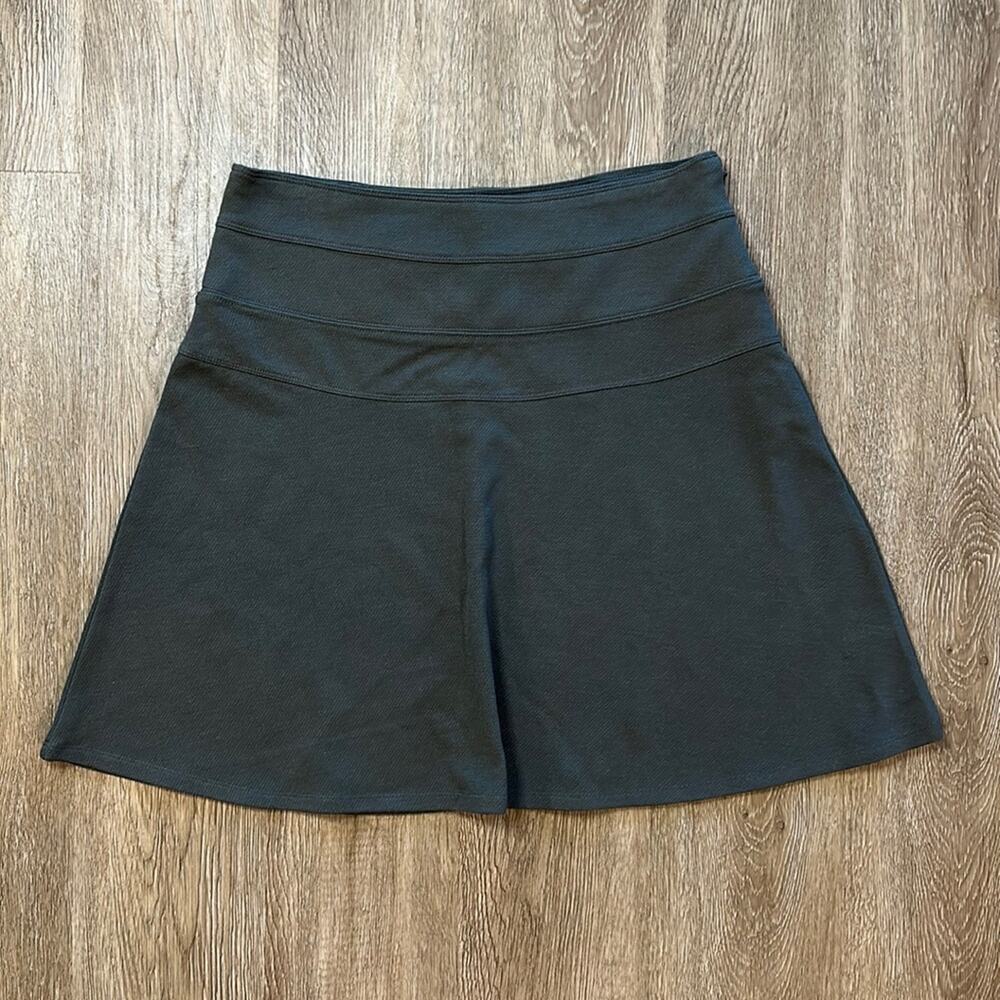 Athleta‎ Ponte Twill Skirt Olive Green Size 6 A Line